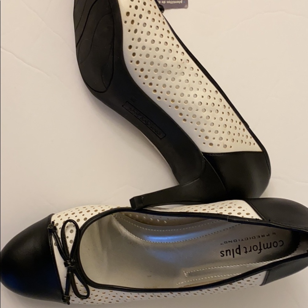 Black and white women’s heels
